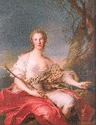 Jean Marc Nattier Madame Bouret as Diana oil painting artist